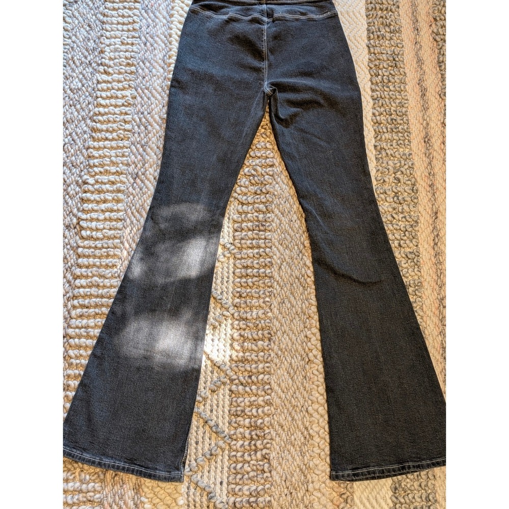 PacSun Charcoal Gray Side Zip Flare Jeans Contrast Stitch size 25x32 Retro Y2k - Picture 5 of 10